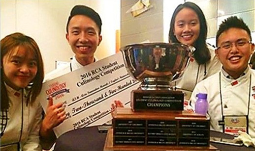 泰莱科学烹饪系学生团队在美国厨师得冠军