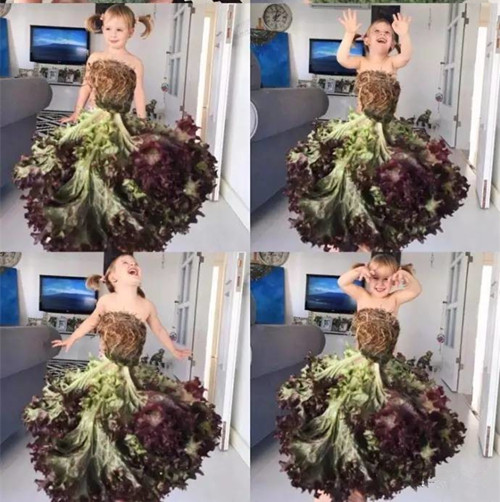 蔬菜水果裙子时装秀小公主火爆全球
