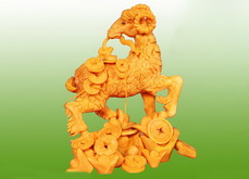 雕刻作品—金钱羊