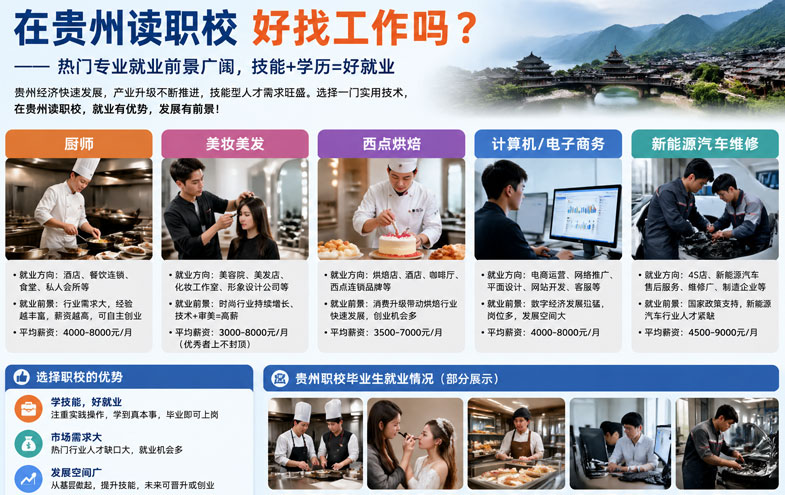 在贵州省读职校毕业好找工作吗？