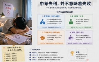 焦虑！孩子中考没考上高中怎么办？