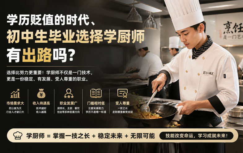初中生学厨师有出路吗？看完这篇，你心里就有数了