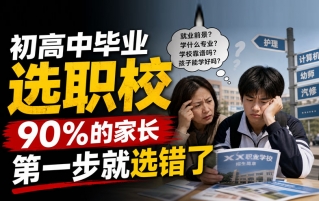 初高中毕业选职校，90%的家长第一步就选错了