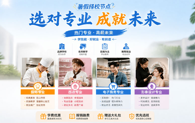 贵州新东方烹饪技师学院给出＂暑假窗口期＂择校黄金时间节点