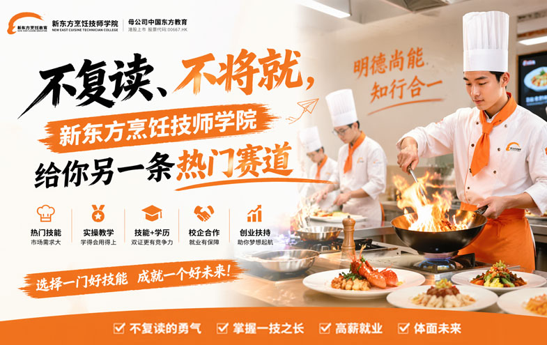 分数不高就不能选好专业？来贵州新东方，企业定向班给你全新选择答案