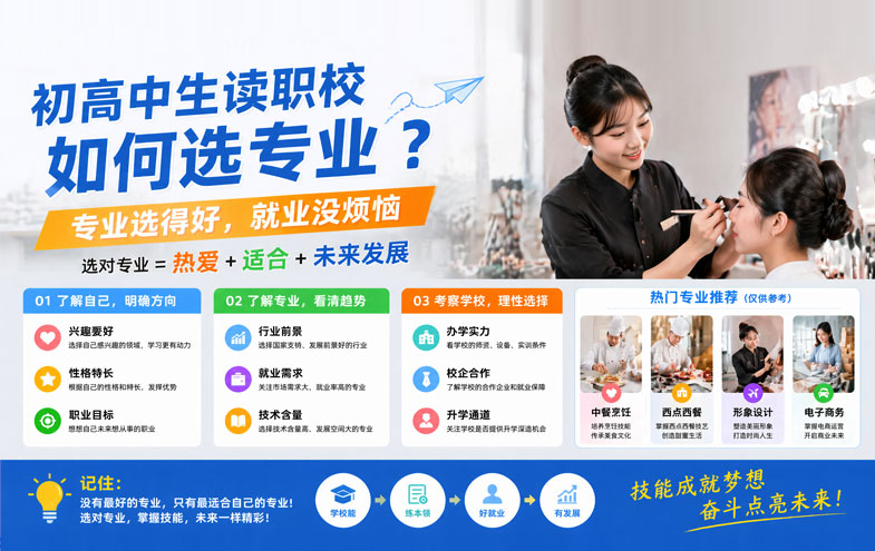 专业选得好，就业没烦恼—初高中生读职校如何选专业？