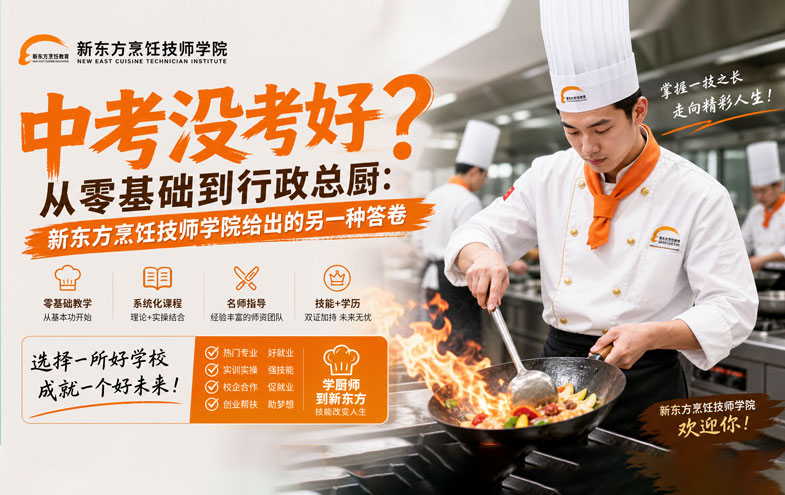  ＂学厨师＂不再只是退路，没考上学校来新东方给你不一样的人生答卷