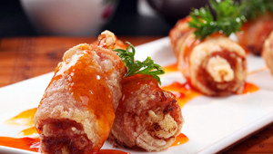 山药培根卷的做法