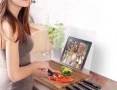 新奇菜谱切菜板 边看视频边做菜