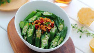 蒜蓉拌秋葵的做法