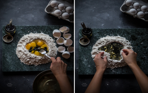 鱿鱼墨汁意大利面