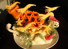 雕刻作品—群虾戏游