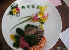 冷拼作品—锦鸡鸣春