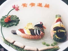 冷拼作品—鸳鸯邂藕